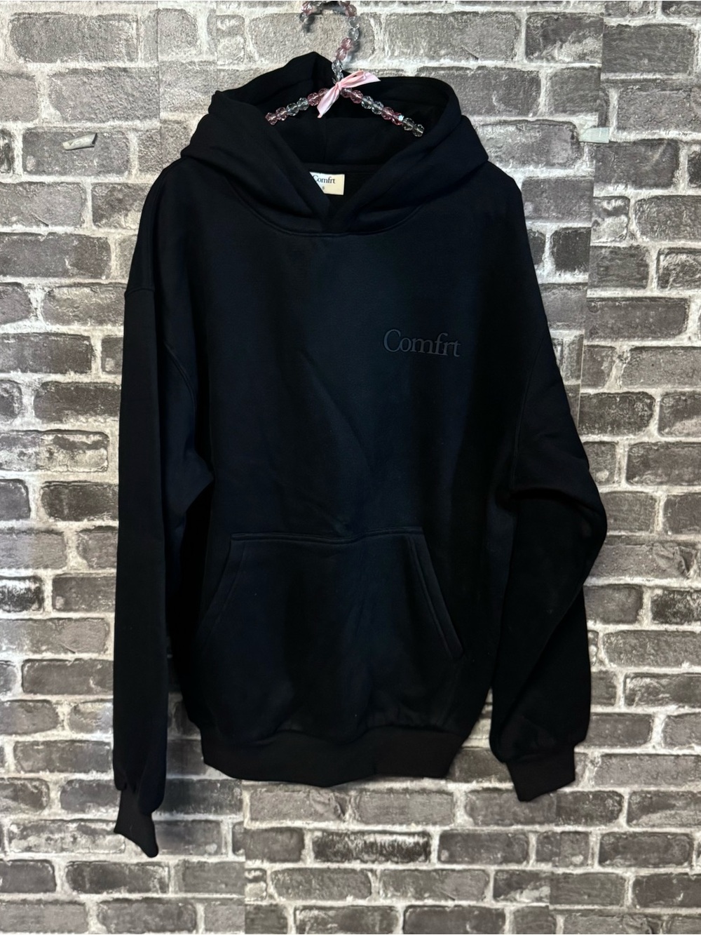 NEW Comfrt Minimalist Hoodie Obsidian- black sweatshirt unisex oversized